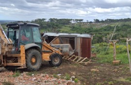 Homes destroyed at the Bongweni Informal Settlement. eNCA/Ronald Masinda