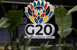The G20 South Africa 2025 logo. AFP/Emmanuel Croset