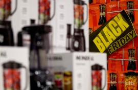 A Black Friday sale sign. AFP/Miguel Schincariol