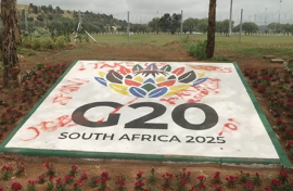 everal G20 signs were spray-painted, with graffiti opposing what the Summit stands for.