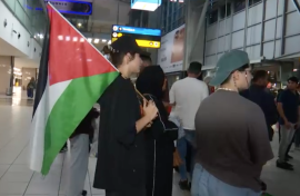 Members of the public waiting at OR Tambo Interrnational Airport for the refugees to disembark.