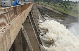 Three more sluice gates have been opened at the Vaal Dam. eNCA/Naomi Kobbie