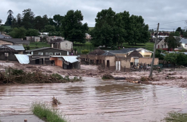 Raging floods in uMshwathi Local Municipality. Supplied