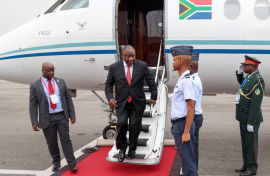 President Cyril Ramaphosa on his way to Angola