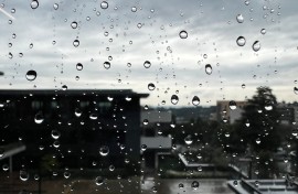 Raindrops seen on a window during a storm. eNCA/Estelle Bronkhorst