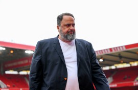 Nottingham Forest owner, Evangelos Marinakis. Jon Hobley/MI News/NurPhoto via AFP