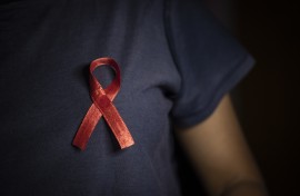 File: A person with an AIDS ribbon. GettyImages/David Talukdar