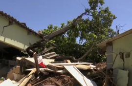 DAMAGED HOUSE BY STORM
