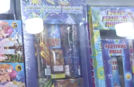 Some of the fireworks on sale.