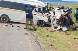 The collision involved a minibus taxi and a Toyota Avanza. Unathi Bhinqose/Provincial Transport spokesperson