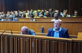 Pieter Stander and Leon van den Berg have been found guilty of killing student activist Caiphus Nyoka in his Daveyton in 1987. 