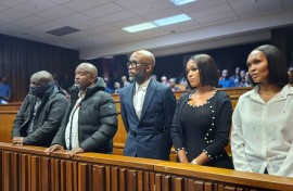 Vusimuzi Matlala, his wife Tsakane, two alleged hitmen Musa Kekana and Floyd Mabusela and Nthabiseng Nzama. eNCA/Silindelo Sebata