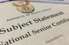 Picture of matric certificate