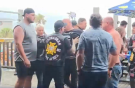 Rival bikers, the Crusaders Motorcycle Club and the Mac Club traded punches in a bare-knuckle fight at a restaurant in Jeffrey's Bay called Jolly Dolphin.
