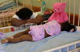 Alicia Nkuthu with her daughter.