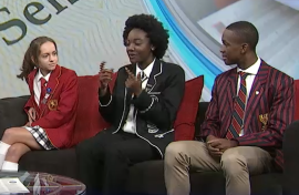 Kelly Philips from Dainfern College, Nchongatakor Besong from Jeppe Girls High School and Size Gule from St John's College reflected on lessons that carried them in what they described as a demanding academic year.