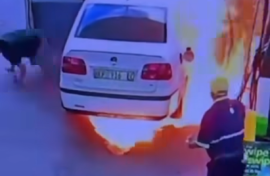  A video footage of a car engulfed in flames at a petrol station has ignited concerns around safety precautions at filling stations.