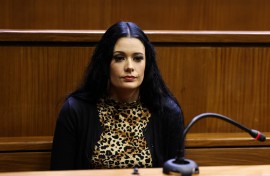 Amber-Lee Hughes appears at Johannesburg High Court.  Gallo Images/Luba Lesolle