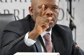 Shadrack Sibiya testifies before the Madlanga Commission. Frennie Shivambu/Gallo Images