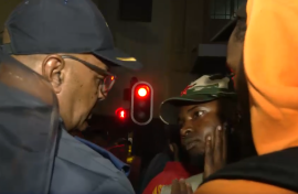 Chaos erupted outside Cape Town's City Hall after President Cyril Ramaphosa's state of the Nation Address.