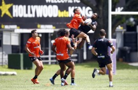 Hollywoodbets Sharks training session at Hollywoodbets Kings Park Stadium on 16 February 2026. Steve Haag Sports/Gallo Images