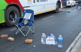 Johannesburg protest over water outages.