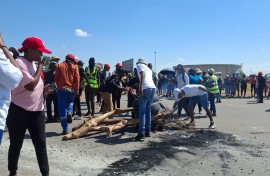 In Khuma, roads have been barricaded with stones and burning tyres as frustrated residents demand better service delivery, investment and job creation.