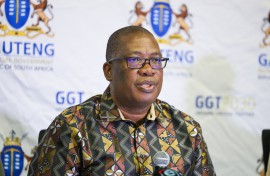 Gauteng Premier Panyaza Lesufi delivers the State of the Province Address in Johannesburg this evening. Photos from Gallo Images 