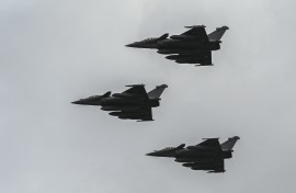 French Air and Space Force Rafale fighter jets. AFP/Philippe Lopez
