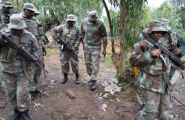 Soldiers have been deployed to provinces struggling to quell rampant crime and illegal mining. AFP/Emmanuel Croset