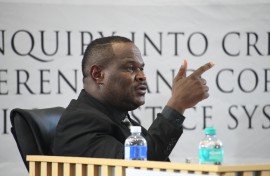 Sergeant Fannie Nkosi testifies at the Madlanga Commission. Gallo Images/Frennie Shivambu