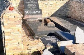 The Pan Africanist Congress of Azania (PAC) has opened a criminal case after gravesite of the founding President Robert Mangaliso Sobukwe was vandalised. Supplied