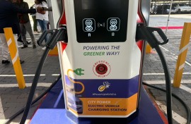 City Power has unveiled its first electric vehicle charging station at its Booysens head office. eNCA/Nabeelah Shaikh