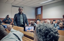 Fadiel Adams in court. eNCA/Dasen Thathiah