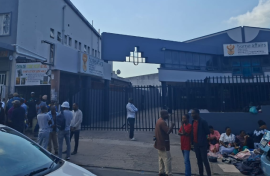 Foreign nationals outside Durban's Home Affairs offices