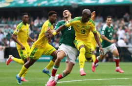 Bafana Bafana clash against Mexico. Getty Images