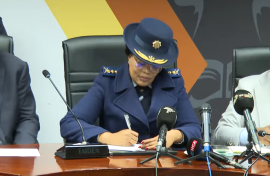 SAPS, security cluster briefing. Photo: Screenshot