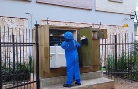 23_June _ City of Tshwane has disconnected electricity and water at the Department of Basic Education Head Office located on Struben Street. Screenshot Nasiphi Moyo Twitter/X