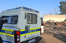 Police on the scene of the Cleveland shooting. eNCA/Bafedile Moerane