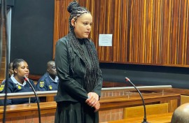 Tiffany Meek in court. eNCA/Naomi Kobbie