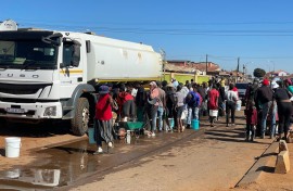 Residents in Dobsonville, Soweto, say water tankers have brought little relief to their water crisis. 