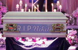 The casket of "Baby Nikita," a rape and murder victim. Sharon Seretlo/Gallo Images