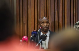 Bethwell Cele on the stand. Sharon Seretlo/Gallo Images