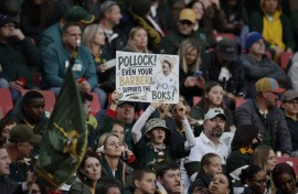 South African supporters ahead of the rugby Nations Championship match between South Africa and England. AFP/Phill Magakoe