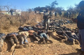 Gauteng together with SANDF and Sibanye Protection Services, conducted Operation Prosper at Losberg Kloof Mine in Westonaria on Tuesday. Photo by SAPS