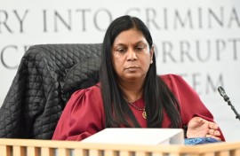 Andrea Johnson testifies at the Madlanga Commission of Inquiry. Gallo Images/Frennie Shivambu