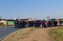 Anti-illegal migration protest in Germiston. Bafedile Moerane/eNCA