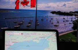 A Google map identifying Lake Ontario as "Lake America". AFP/Nicholas Kamm