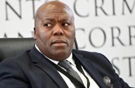 Adv Peter Serunye testifies before the Madlanga Commission.  Frennie Shivambu/Gallo Images