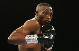 Zolani Tete in action during the IBF International and Commonwealth Super Bantamweight Title fight between Jason Cuningham and Zolani Tete at OVO Arena Wembley on July 02, 2022 in London, England. (Photo by James Chance/Getty Images)